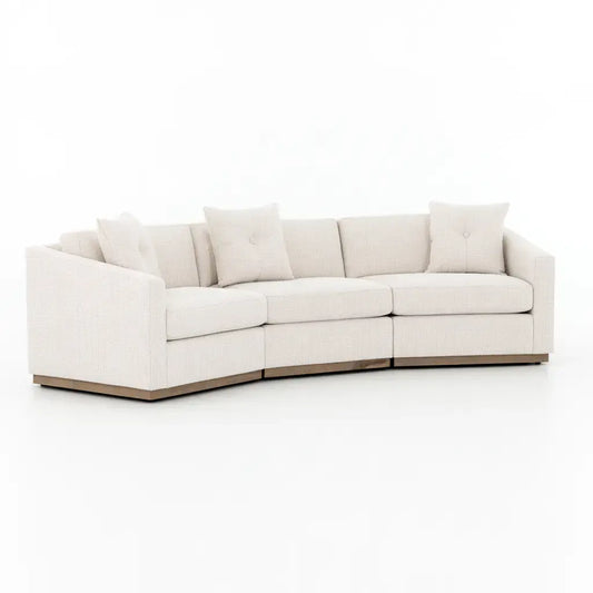 Sofá rinconero con cojines rectos - beige - foldablegardenbench
