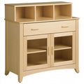 Aparador con nichos superiores y puertas transparentes - beige